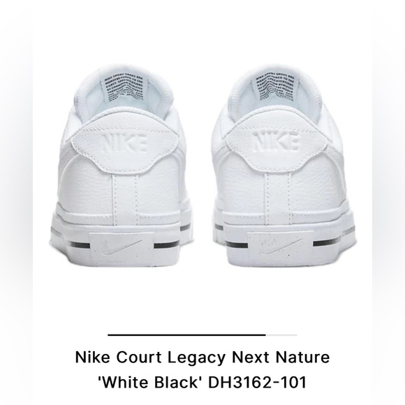 Nike Court Legacy Next Nature 'White Black'’, Size 10.5, $125 - Picture 4 of 10